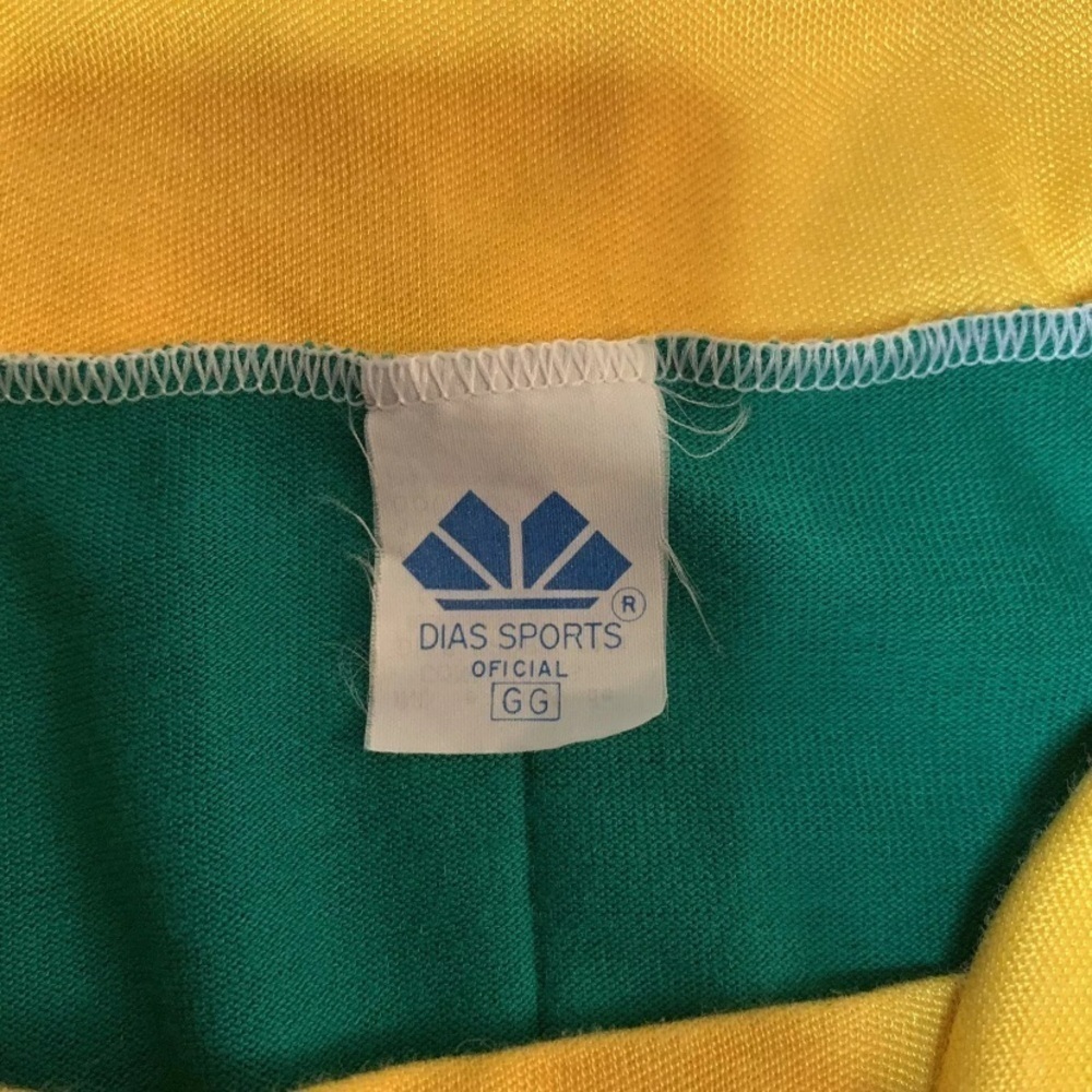 Vintage 80s CBF Brasil Brazil #10 Dias Sports Soccer Jersey Size GG/Large - Picture 5 of 10